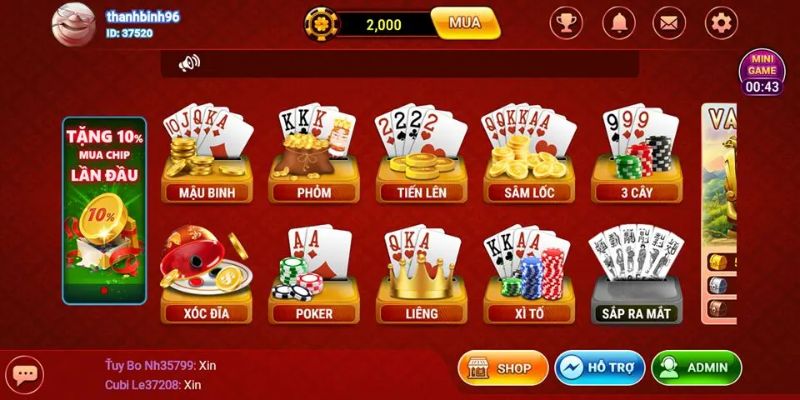 Game bài đổi thưởng thu hút nhiều người chơi tham gia